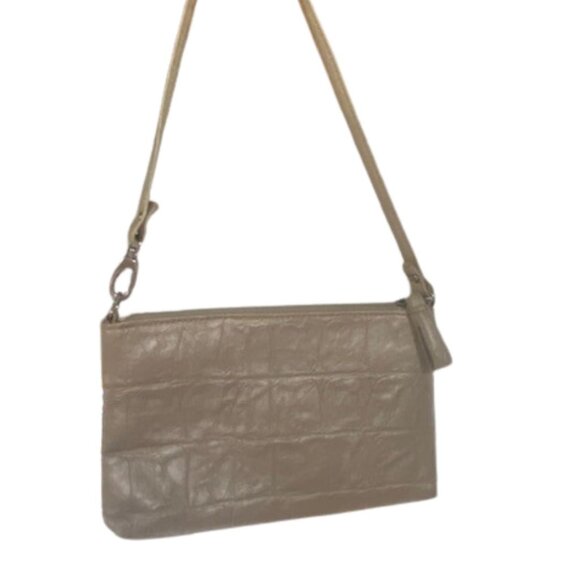 Nicole By Nicole Miller Wristlet Metallic Tan Excellent Condition, Small Clutch - Picture 4 of 12